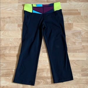 Lululemon gather and grow crop legging with slit